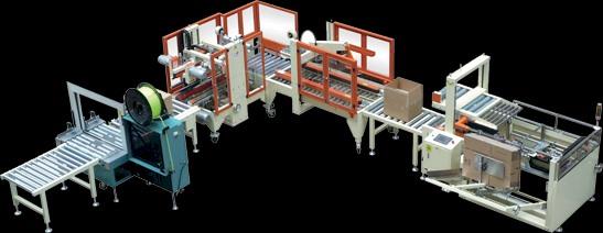 Automatic opening box automatic packing line